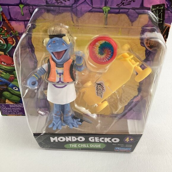 Teenage Mutant Ninja Turtles Mutant Mayhem Mondo Gecko 4" Action Figure 2023 New - Picture 6 of 7
